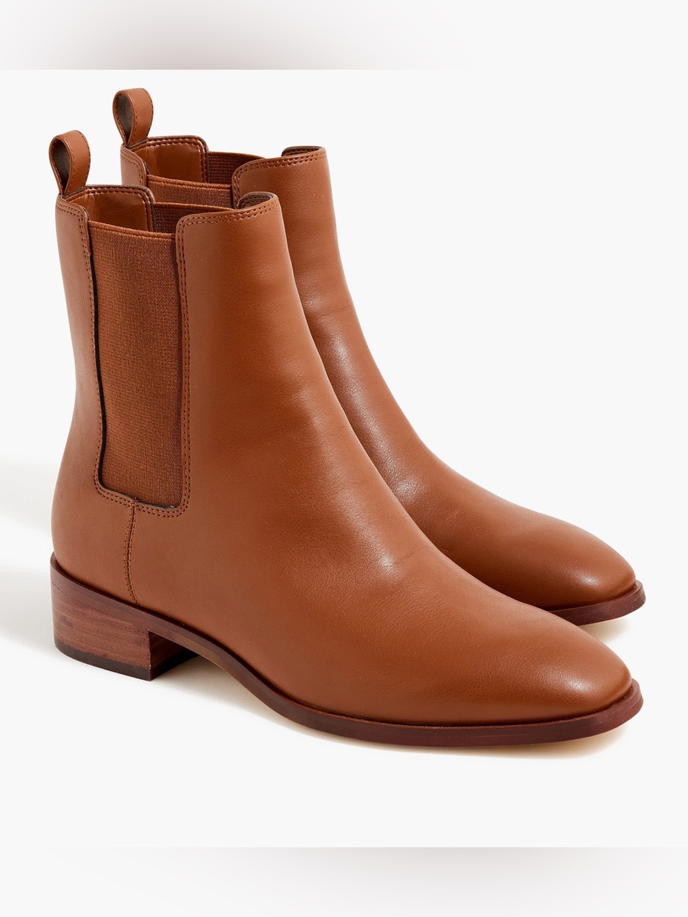 NEW J. Crew Chelsea boots in cognac brown size 8